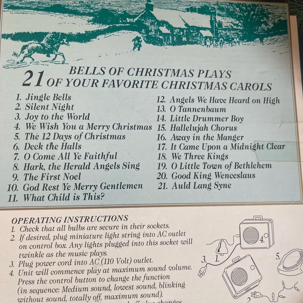 Bells of Christmas Musical Lighted Ornaments - Picture 4 of 4